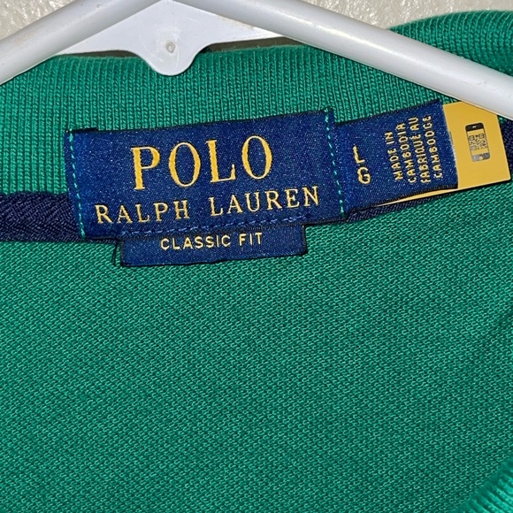 Polo Ralph Lauren Men Color Block Classic Fit R.L CO Chest Zip Mesh Polo Shirt L - Picture 3 of 6